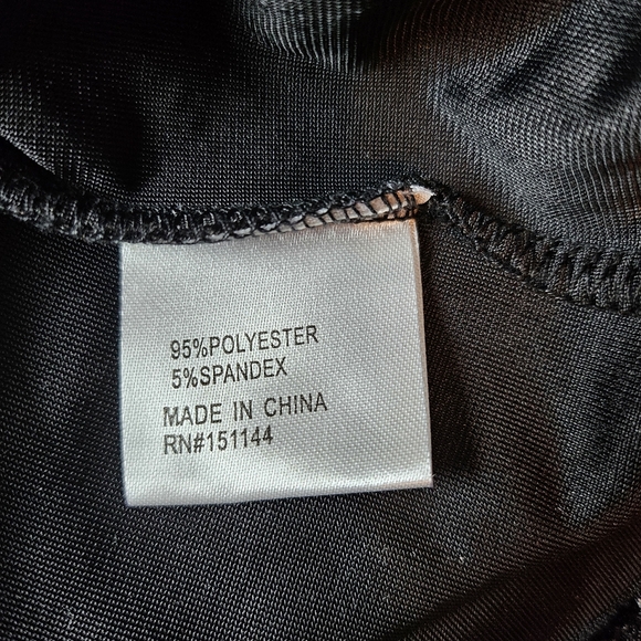 Lea and Viola black metallic front knot dress size medium new with tags - Picture 5 of 7